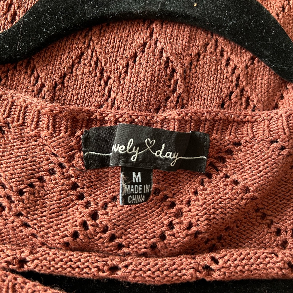 Lovely Day Rust Knit Top - Picture 2 of 3